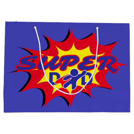 Super Hero Papa Stripboek Vaderdag Groot Cadeauzakje (Achterkant)