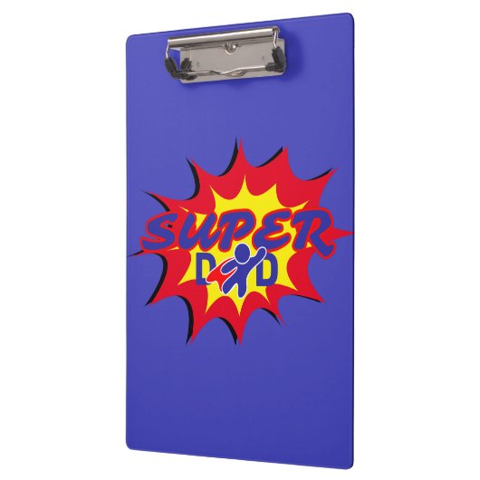 Super Hero Papa Stripboek Vaderdag Klembord (Links)