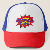 Super Hero Papa Stripboek Vaderdag Trucker Pet (Voorkant)