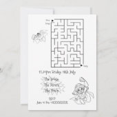 Super Hero Party Invite kleuren in kleur Kaart (Achterkant)