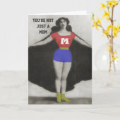 Super Hero Photo Art Moederdag Kaart (Gele Bloem)