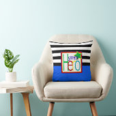 Super Hero Pillow | Blauw, zwart, rood, groen Kussen (Stoel)