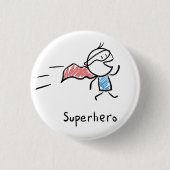 Super Hero Pin Ronde Button 3,2 Cm (Voorkant)