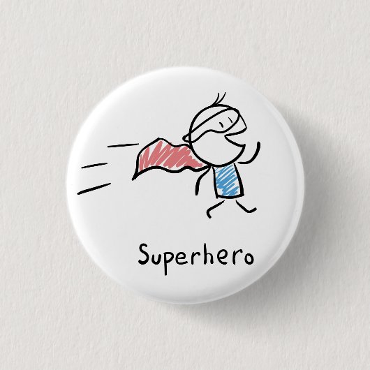 Super Hero Pin Ronde Button 3,2 Cm (Voorkant)