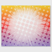 Super Hero Pop Art Paars Cadeaupapier (Vlak)