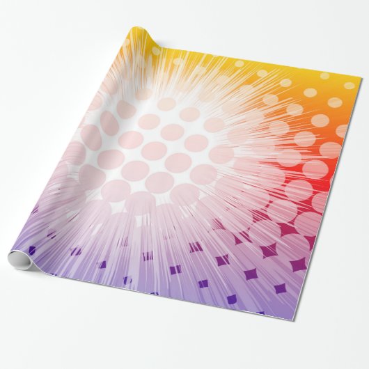 Super Hero Pop Art Paars Cadeaupapier (Uitgerold)