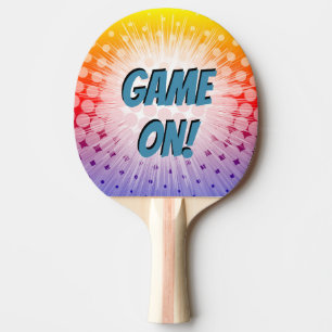 Super Hero Pop Art Paars Game On! Tafeltennisbatje
