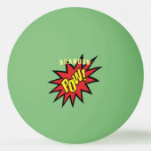 Super Hero Pow Aangepaste kleur Aangepast Pingpongbal (Achterkant)