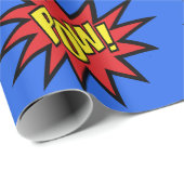 Super Hero Pow - Aangepaste kleur Cadeaupapier (Rol Hoek)