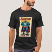Super Hero Superman Man van Meal Funny Novelty T-shirt (Voorkant)