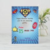 super hero theme kaart (Staand voorkant)