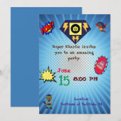 super hero theme kaart (Voorkant / Achterkant)