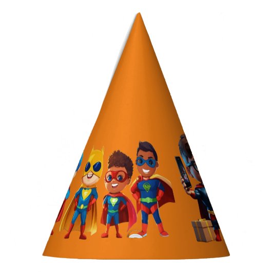 Super Hero Verjaardag Feesthoedjes (Links)