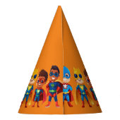 Super Hero Verjaardag Feesthoedjes (Achterkant)
