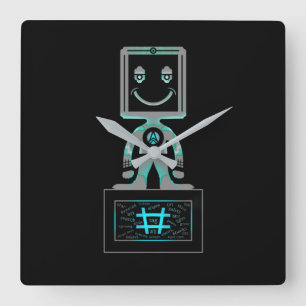 #Super Hero Vierkante Klok