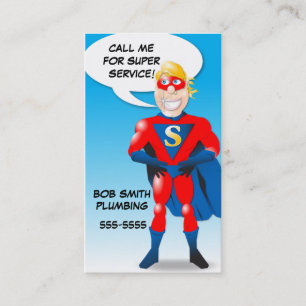 Super Hero Visitekaartje Shell - verticaal