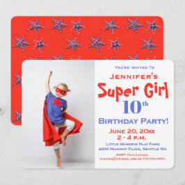 Super Hero voor kinderen, Birthday Party Invitatio Kaart