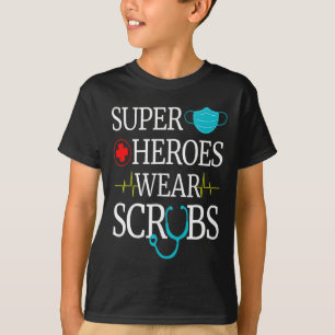 Super Heroes Draag de verpleegkundigen die medisch T-shirt