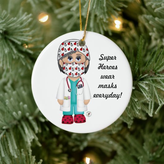 Super Heroes draag elke dag maskers Keramisch Ornament (Boom)