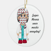 Super Heroes draag elke dag maskers Keramisch Ornament (Links)