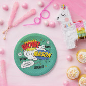 Super Heroes en Villains Kind Birthday Party Papieren Bordje (Feest)