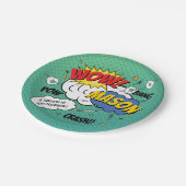 Super Heroes en Villains Kind Birthday Party Papieren Bordje (Gekanteld)