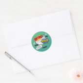 Super Heroes en Villains Kind Birthday Party Ronde Sticker (Envelop)