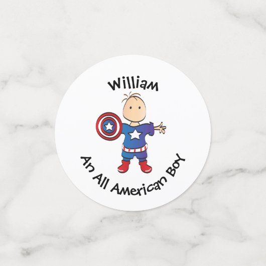 Super Heroes Super Boy Eerste Verjaardag Feesttafe Confetti (Kleine voorkant)