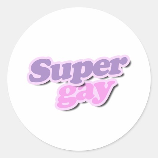 Super Homoseksueel Ronde Sticker (Voorkant)