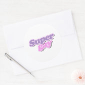 Super Homoseksueel Ronde Sticker (Envelop)