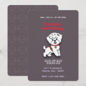 Super Hond Verjaardag op Chocolade Kleur Gepersona Kaart (Voorkant / Achterkant)