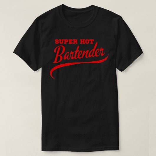 Super Hot Bartender T-shirt (Design voorkant)