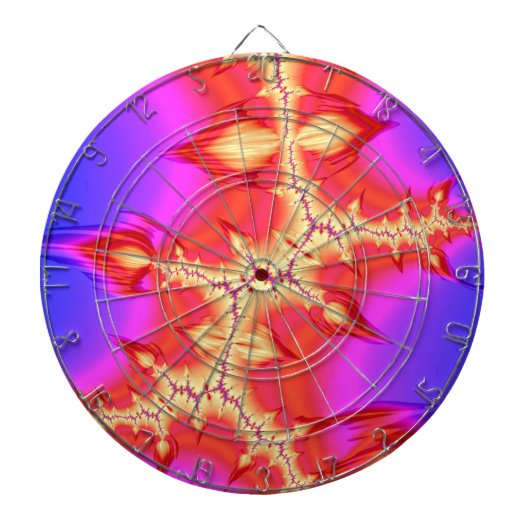 Super Hot Fiery Fizzure Fractal Abstracte Art Dartbord (Voorkant)