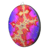 Super Hot Fiery Fizzure Fractal Abstracte Art Dartbord (Voorkant Rechts)