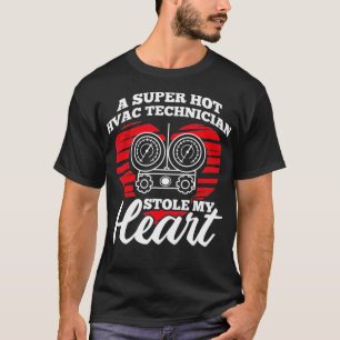 Super Hot HVAC-technicus stopte mijn HVAC-technolo T-shirt