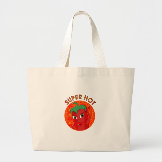 Super Hot Pepper Diva Grote Tote Bag (Voorkant)
