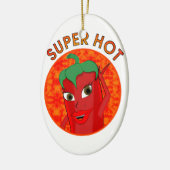 Super Hot Pepper Diva Keramisch Ornament (Links)