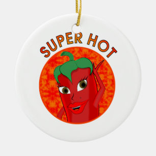 Super Hot Pepper Diva Keramisch Ornament