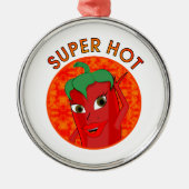 Super Hot Pepper Diva Metalen Ornament (Voorkant)