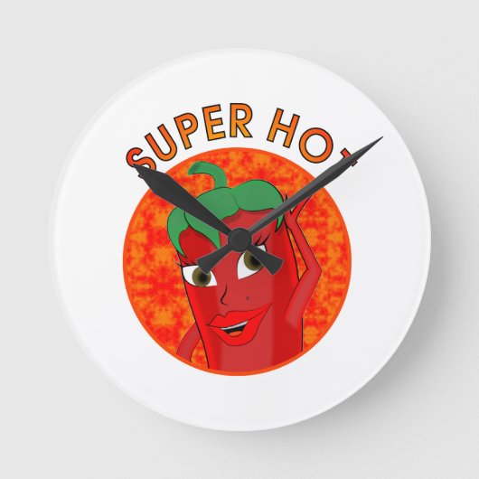 Super Hot Pepper Diva Ronde Klok (Voorkant)