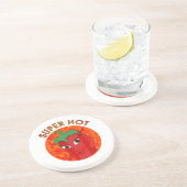 Super Hot Pepper Diva Zandsteen Onderzetter (Zijkant)