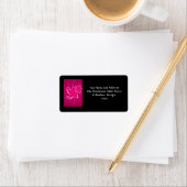 Super Hot Pink Stars en Swirl Background Etiket (Insitu)