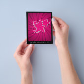 Super Hot Pink Stars en Swirl Background Flyer (Hand)