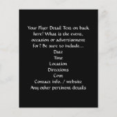 Super Hot Pink Stars en Swirl Background Flyer (Achterkant)