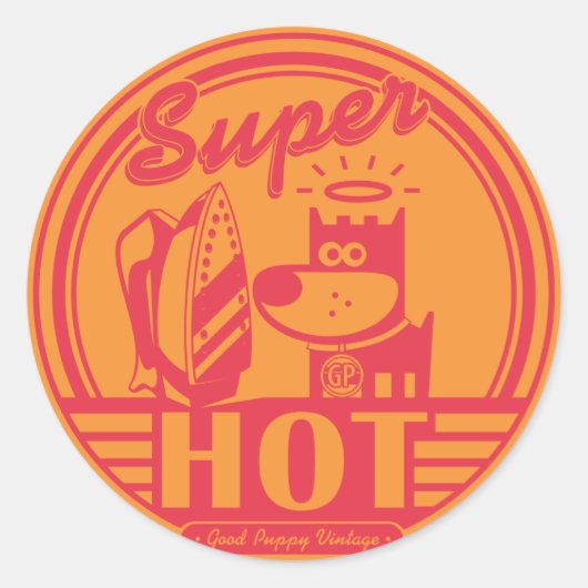 SUPER HOT RONDE STICKER (Voorkant)