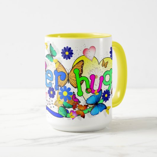 Super Hug-Mok voor downsyndroom Mok (Voorkant rechts)