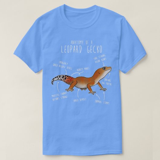 Super Hypo Tangerine Leopard Gecko T-shirt (Design voorkant)