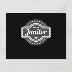 Super Janitor Cleaners Janitors Cleaning Service G Briefkaart