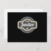 Super Janitor Cleaners Janitors Cleaning Service G Briefkaart (Voorkant / Achterkant)