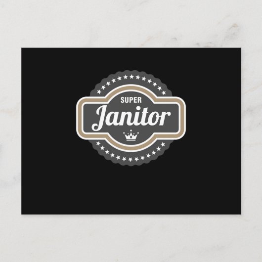 Super Janitor Cleaners Janitors Cleaning Service G Briefkaart (Voorkant)